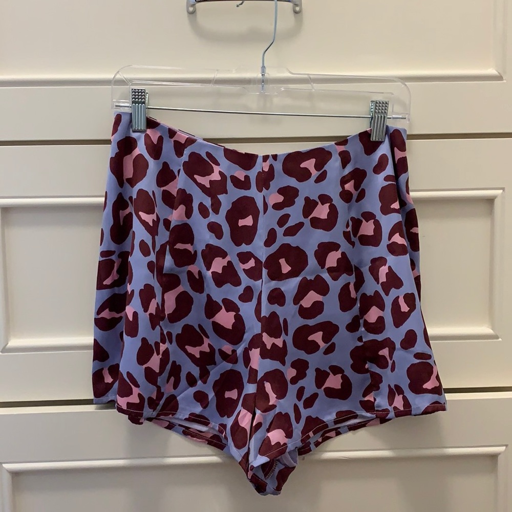 Lovers + Friends purple cheetah print shorts